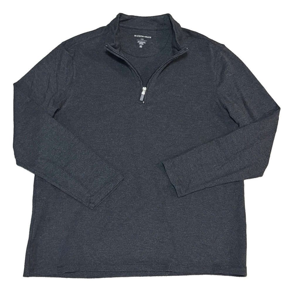 Mizzen Main Mizzen + Main KPI Men's Gray Large 1/4 Zip Pullover